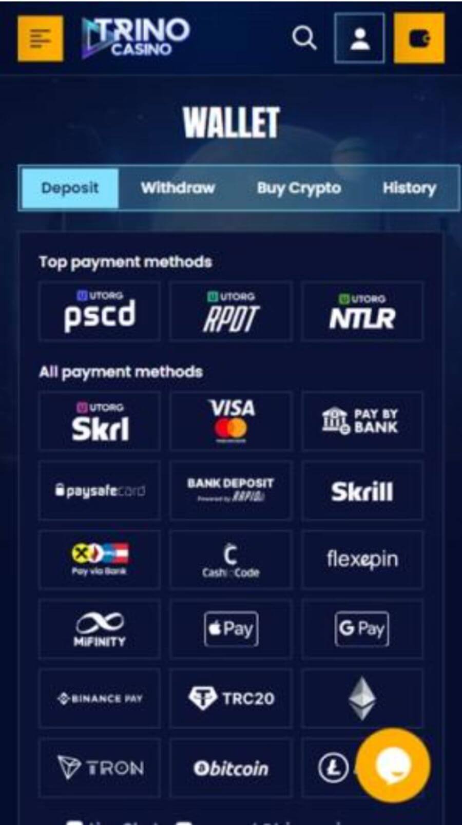zertifiziert Trino Casino willkommenspaket werbebanner
