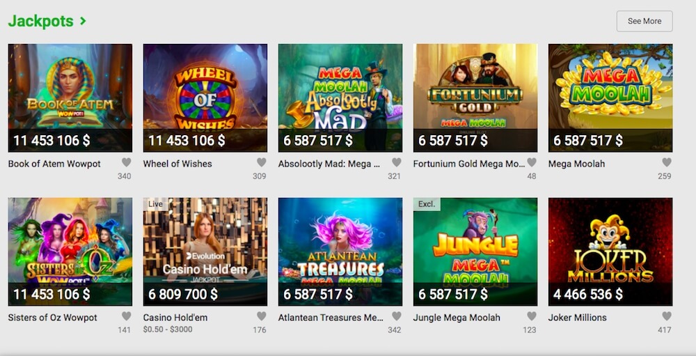 jackpot games at Unibet Unibet Canada Review