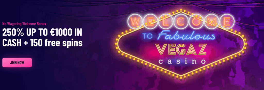 Vegaz Casino welcome bonus offer Canada Casino