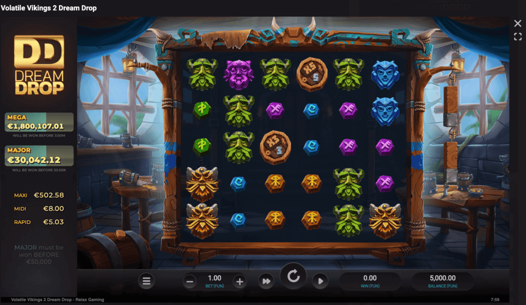 volatile vikings 2 dream drop nordic theme canada casino slot reviews