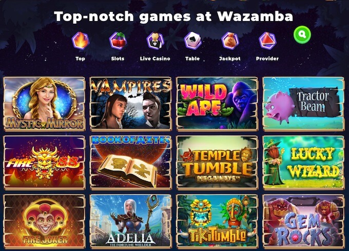 online slots at Wazamba Wazamba online casino games