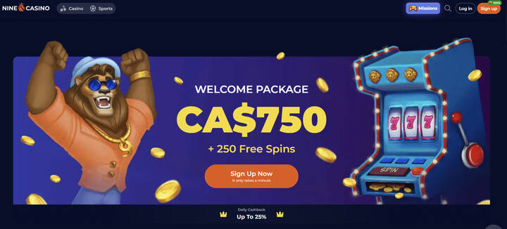 welcome offer at nine casino - canada casino