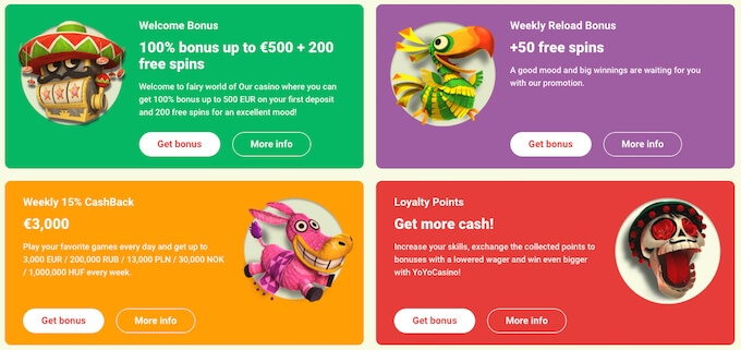 YoYo casino welcome offer Yoyo casino canada bonus