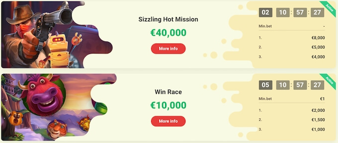 YoYo casino tournaments