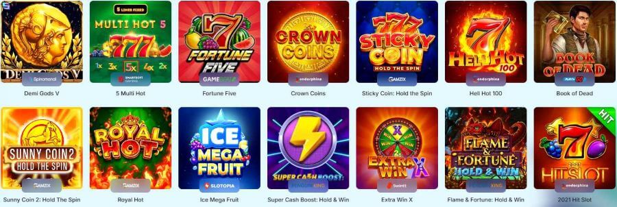 slots you can play at ICE Casino
